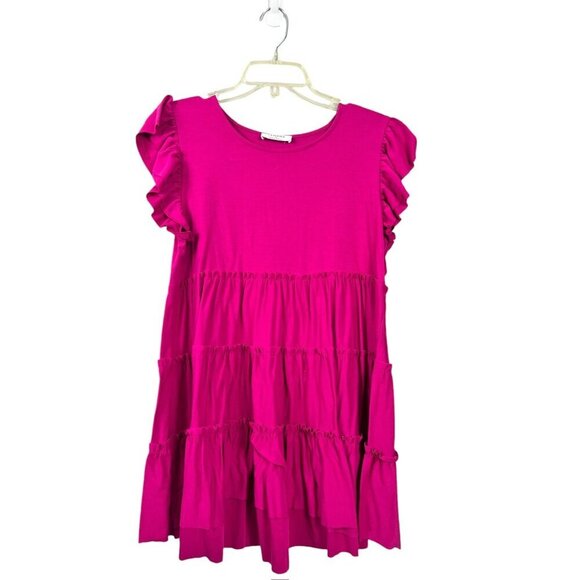 Zenana Outfitters Tops - Zenana Women's Fuchsia Ruffled Top